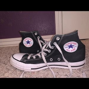 Black high top converse